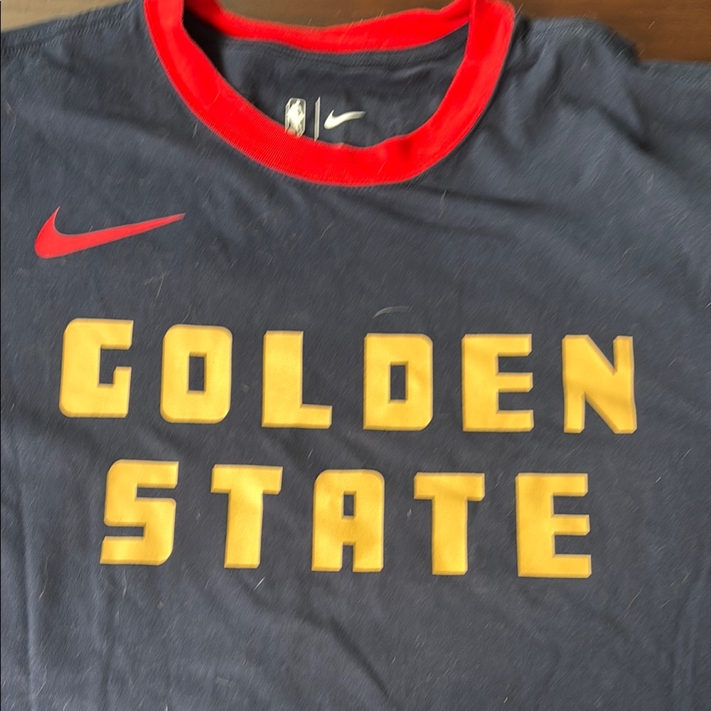 Nike Golden State Tee with Red and Gold Accents